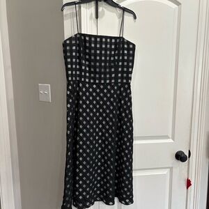 Jessica Howard black and sheer with white underneath spaghetti strap dress 12